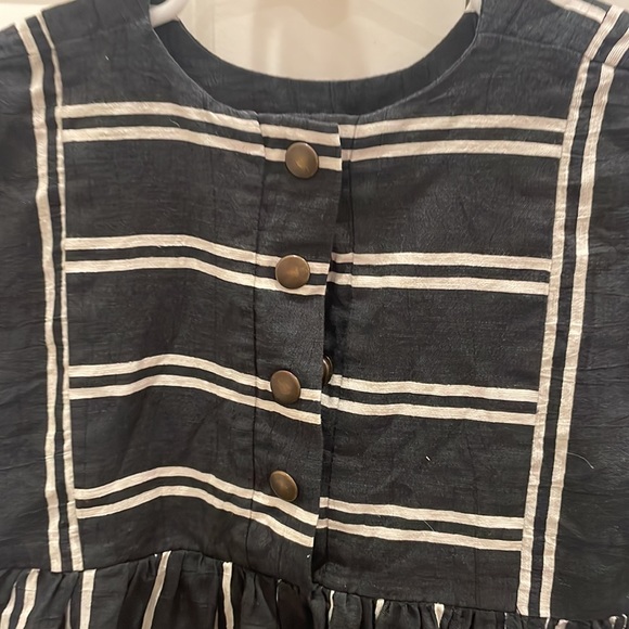 Linen blend dress/tunic. Size 4 - Picture 3 of 4